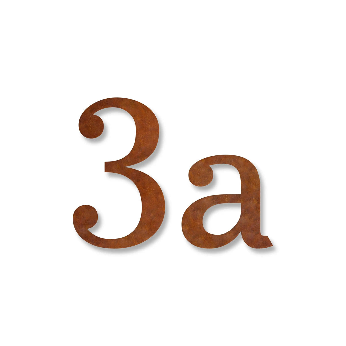 Număr de casă din inox, personalizat – Număr de casă Elegant, oțel Corten cu patină de rugină · MOHAVE