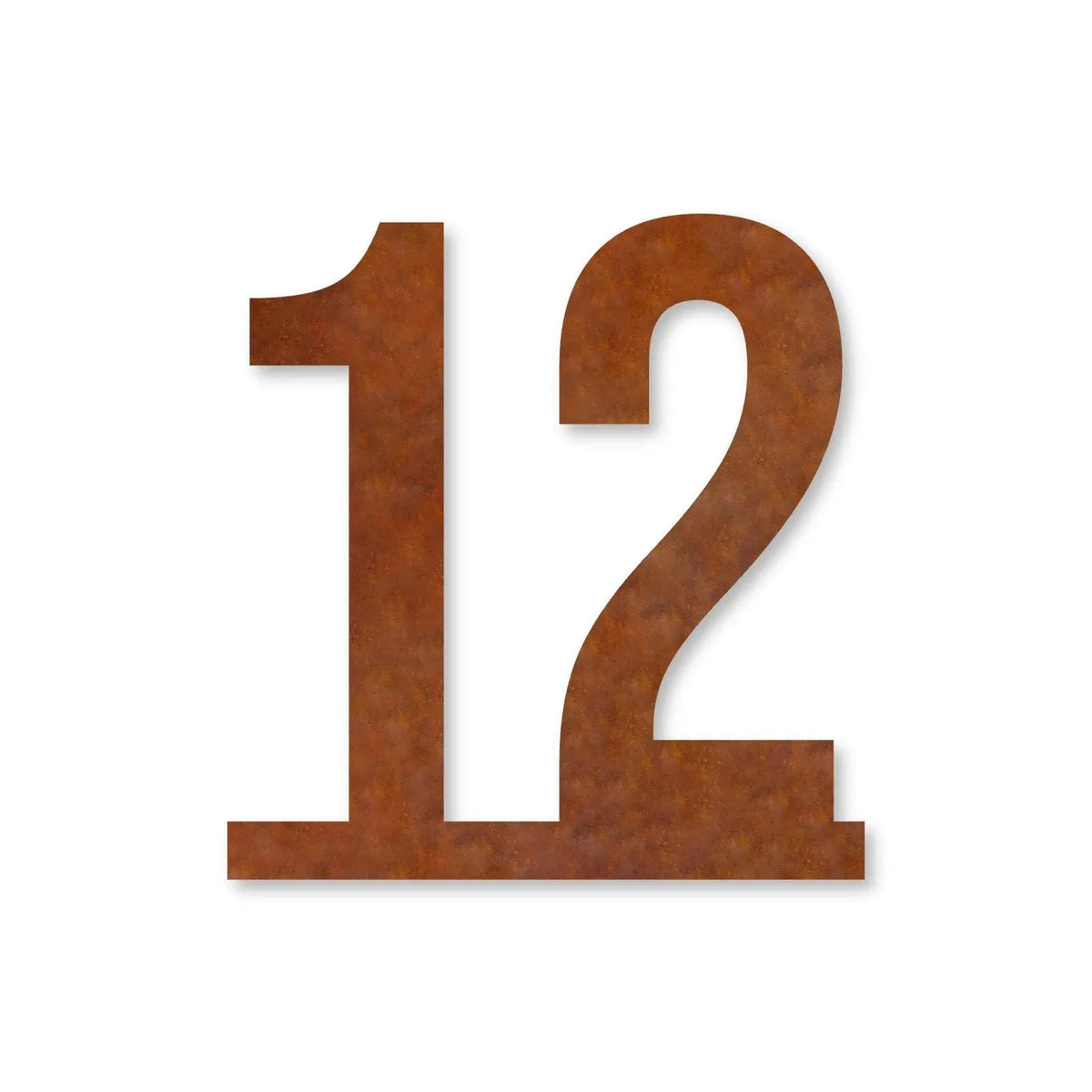 Număr de casă din inox, personalizat – Număr de casă pe linie, oțel Corten cu patină de rugină · MOHAVE [checkout]