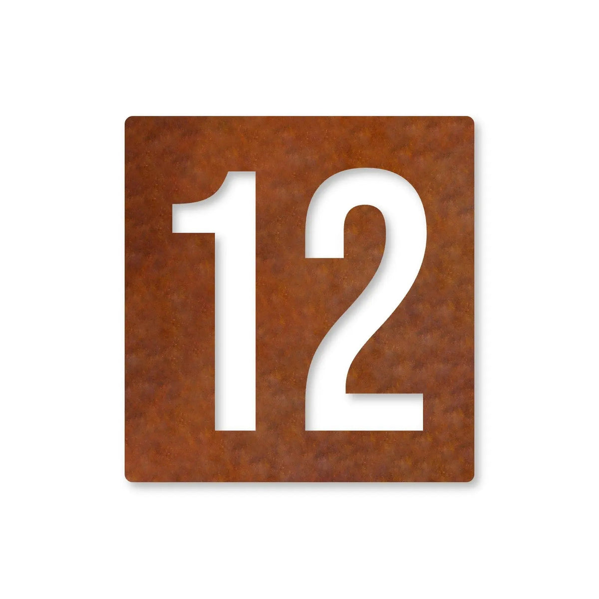 Număr de casă personalizat din inox – Plăcuță cu număr de casă, oțel Corten cu patină de rugină · MOHAVE [checkout]