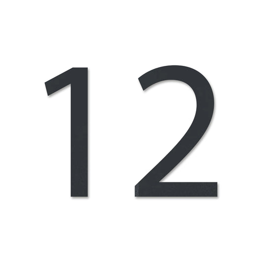 Număr de casă personalizat din inox – Număr de casă modern „12”, tăiat cu laser · MOHAVE