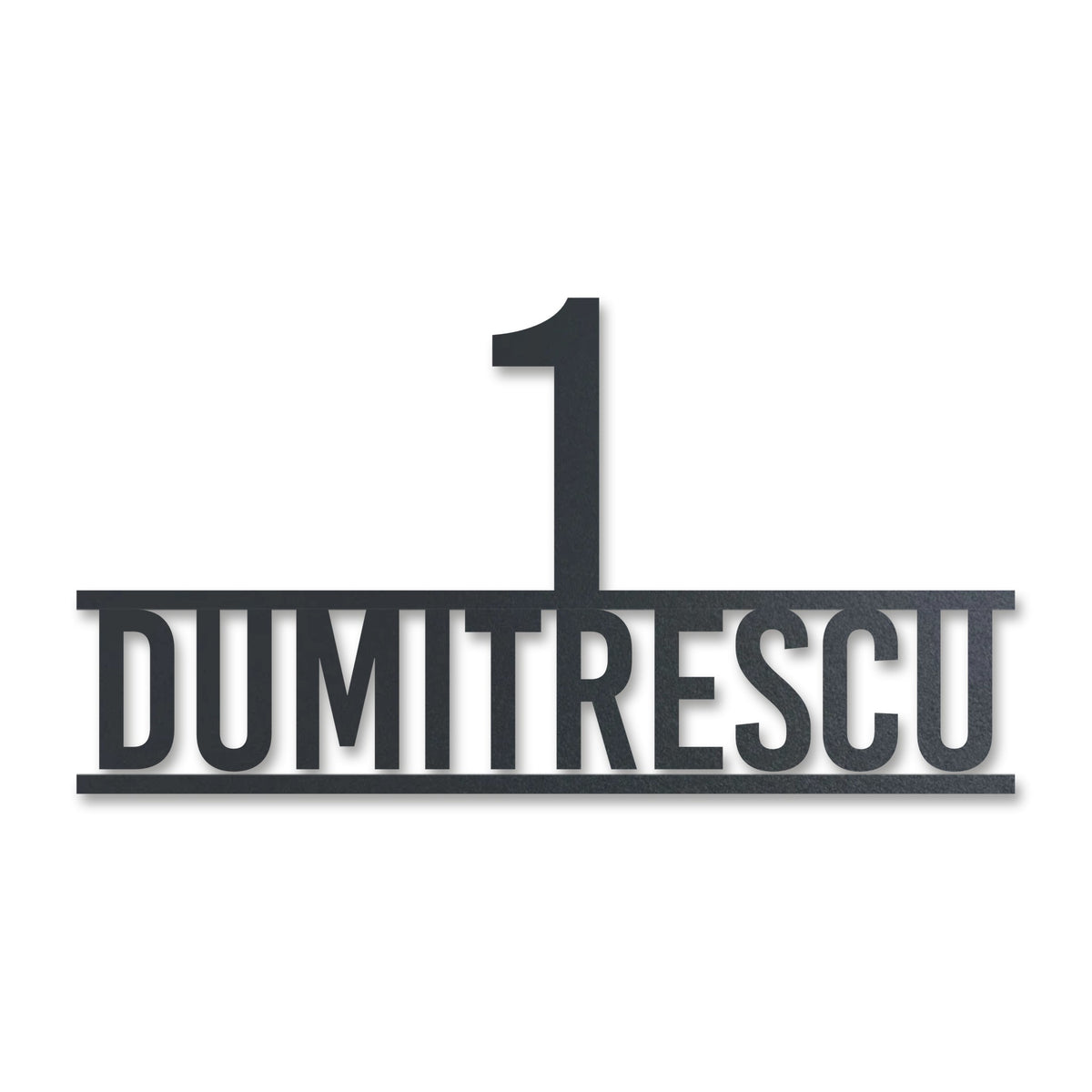 Număr mare deasupra numelui, inox antracit RAL 7016 · MOHAVE