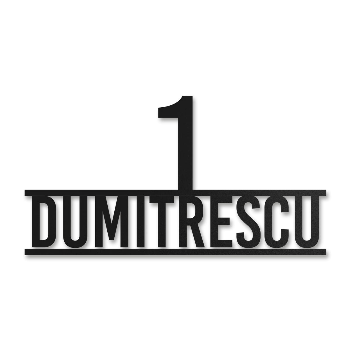 Număr mare deasupra numelui personalizată, tăiată cu laser · MOHAVE