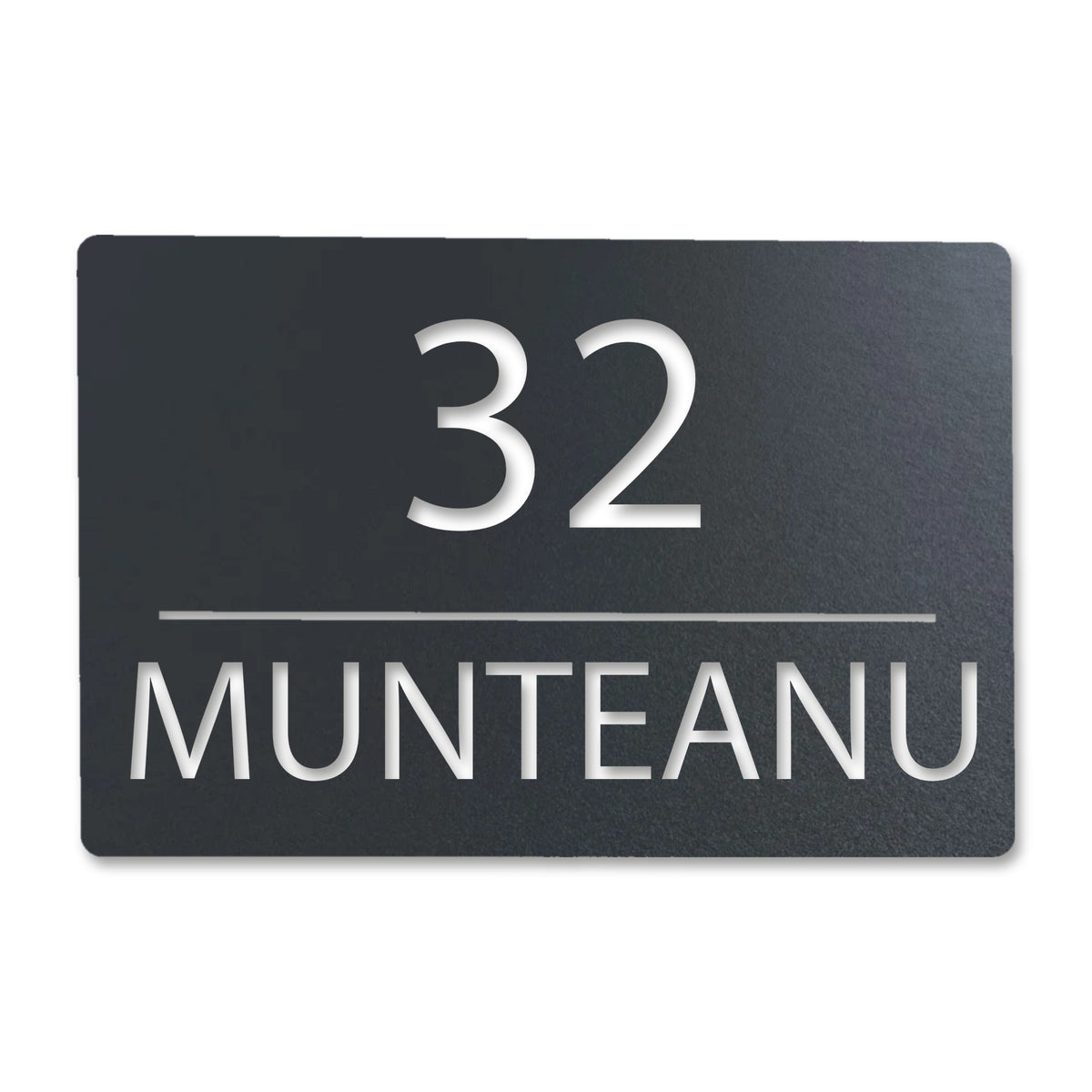 Plăcuță cu linie, inox antracit RAL 7016 · MOHAVE