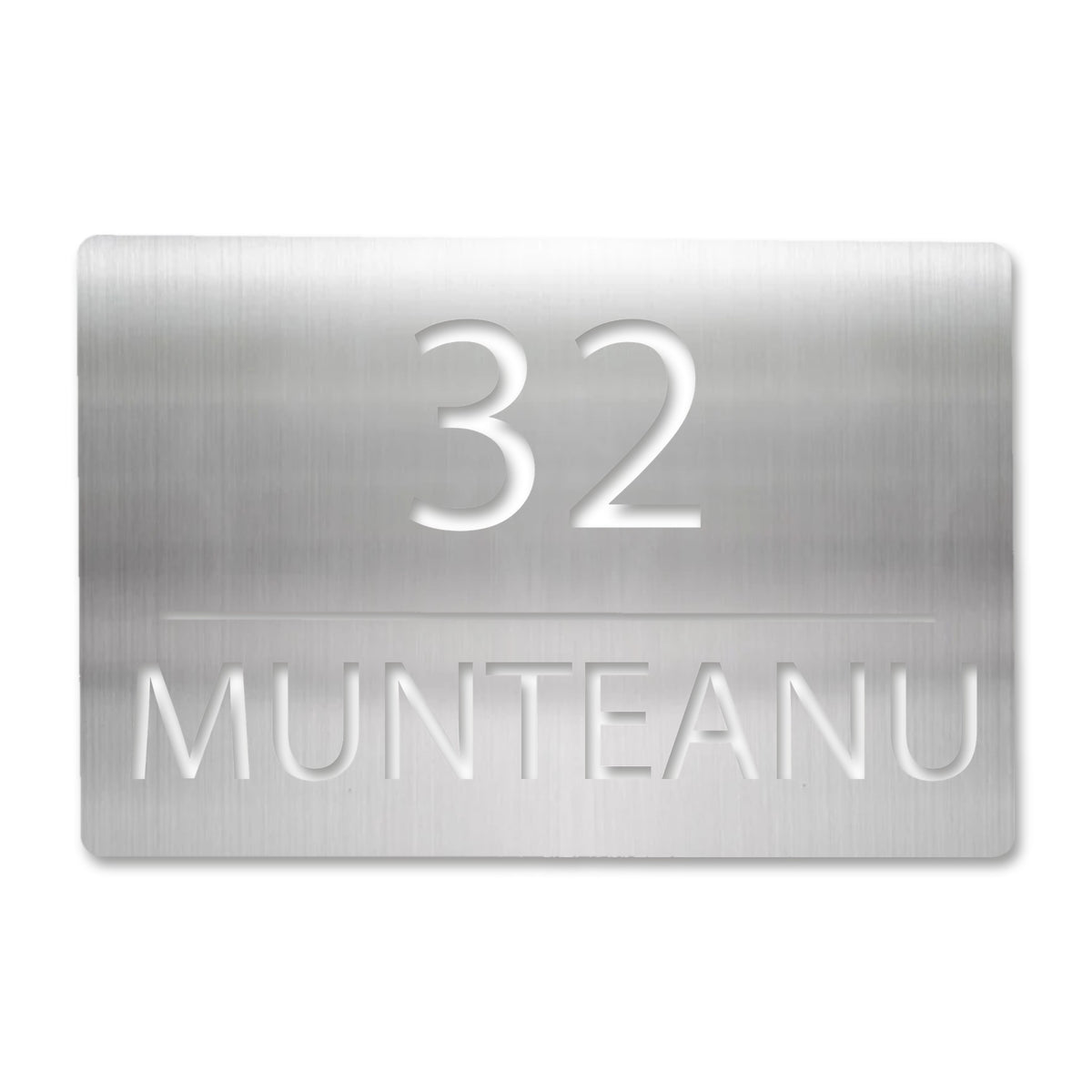 Plăcuță cu linie, inox satinat · MOHAVE