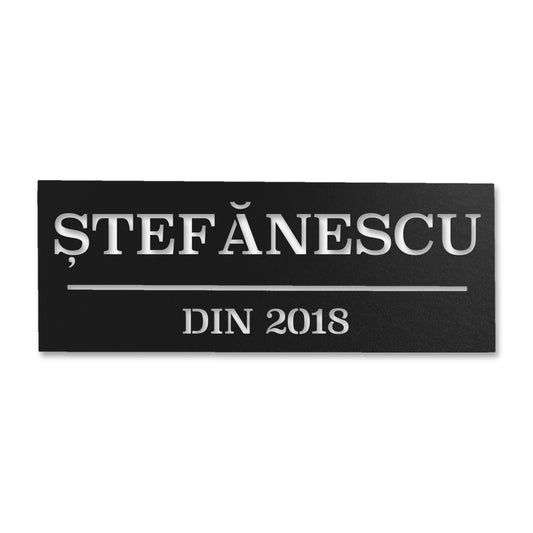 Plăcuță pentru casă personalizată, tăiată cu laser · MOHAVE