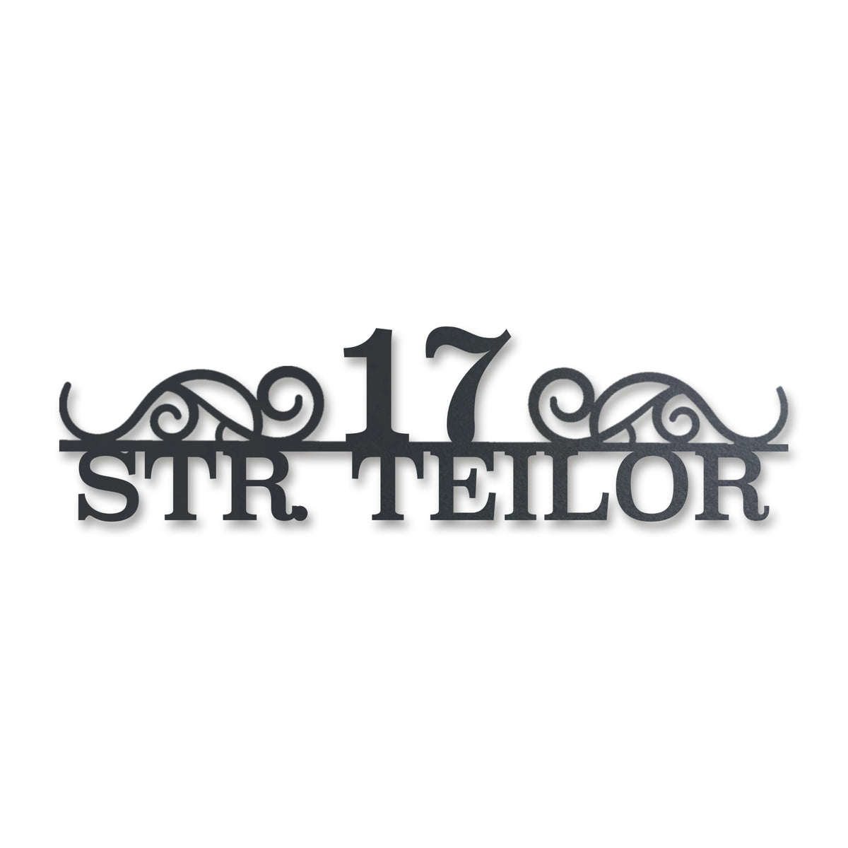 Plăcuță stradală clasică, inox antracit RAL 7016 · MOHAVE