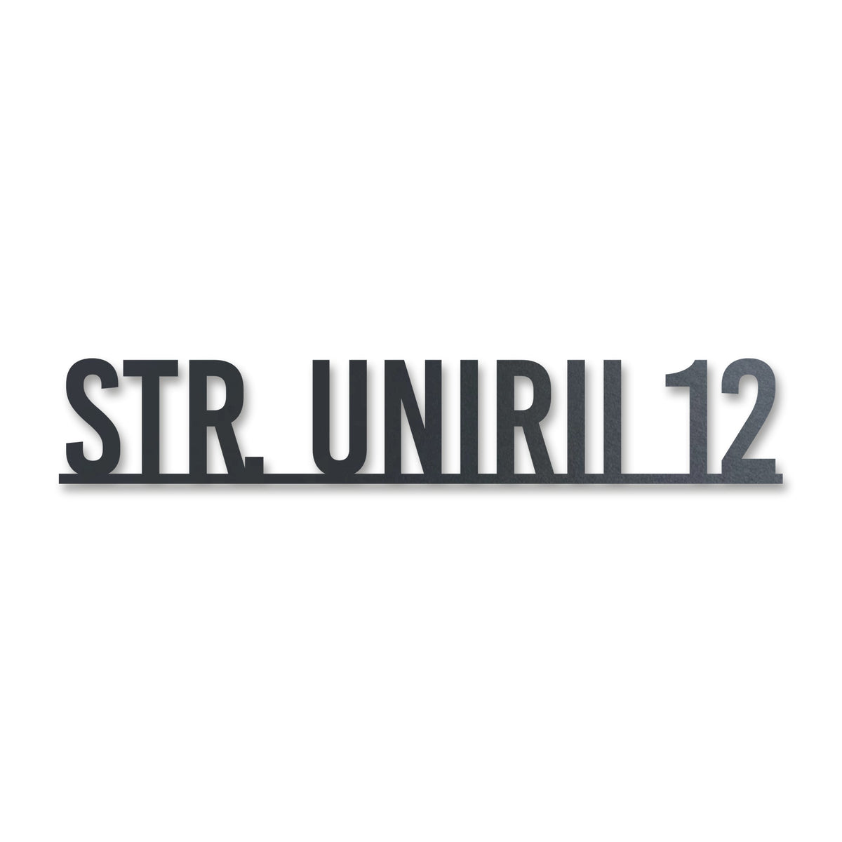 Plăcuță stradală cu număr de casă pe un singur rând, inox antracit RAL 7016 · MOHAVE