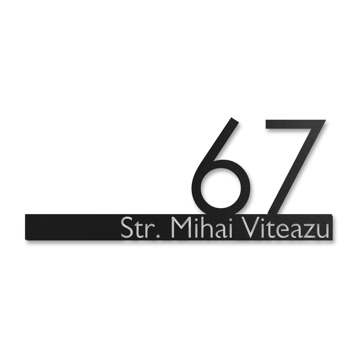 Plăcuță stradală cu număr de casă personalizată, tăiată cu laser · MOHAVE