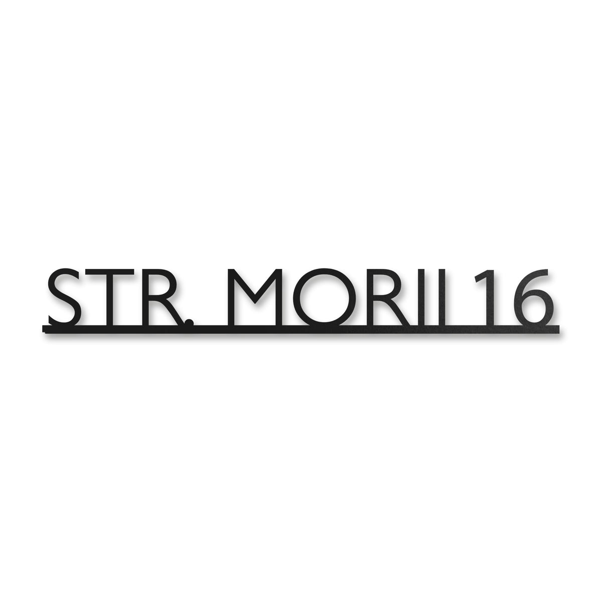 Plăcuță stradală modernă pe un rând personalizată, tăiată cu laser · MOHAVE