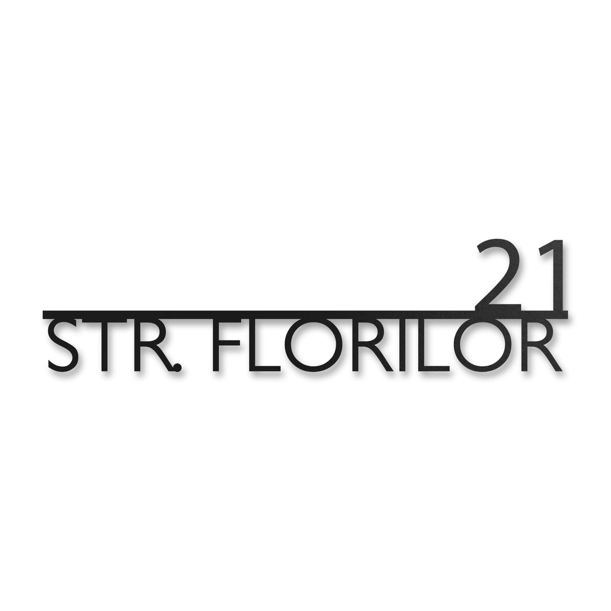 Plăcuță stradală modernă personalizată, tăiată cu laser · MOHAVE