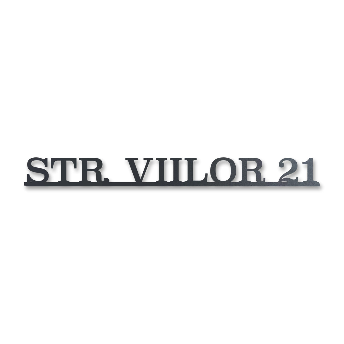 Plăcuță stradală pe un singur rând, inox antracit RAL 7016 · MOHAVE