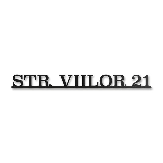 Plăcuță stradală pe un singur rând personalizată, tăiată cu laser · MOHAVE