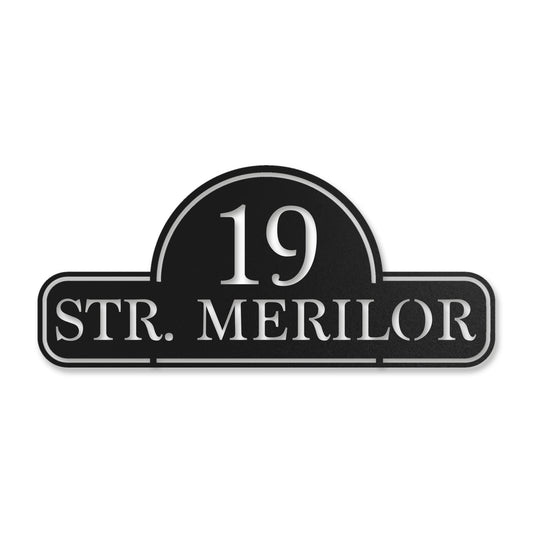 Plăcuță stradală retro cu număr personalizată, tăiată cu laser · MOHAVE