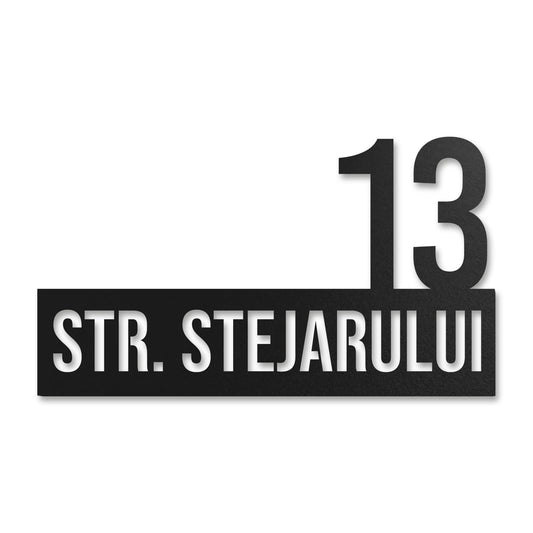 Stradă cu număr de casă personalizată, tăiată cu laser · MOHAVE