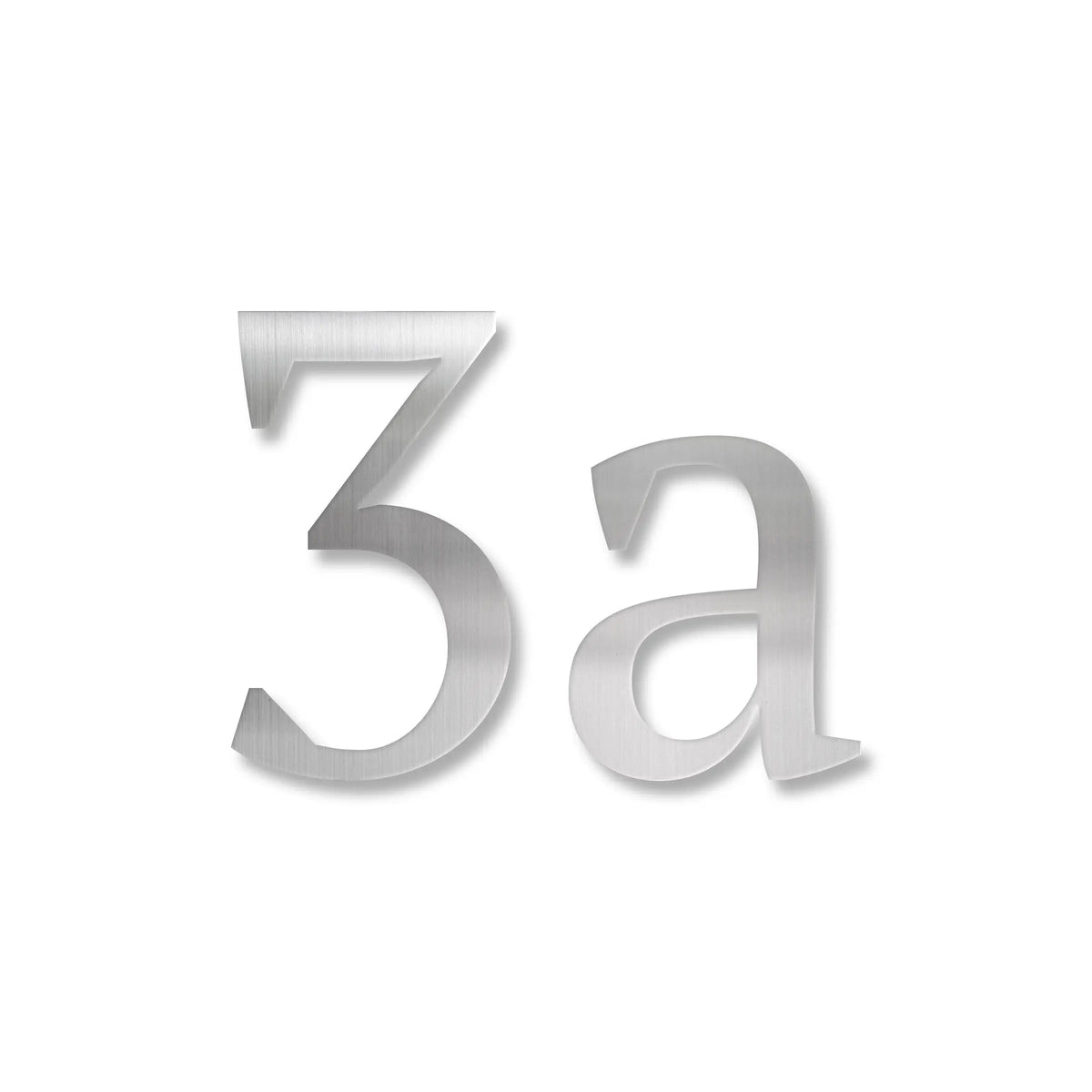 Număr de casă din inox, personalizat – Număr de casă atemporal, inox satinat · MOHAVE